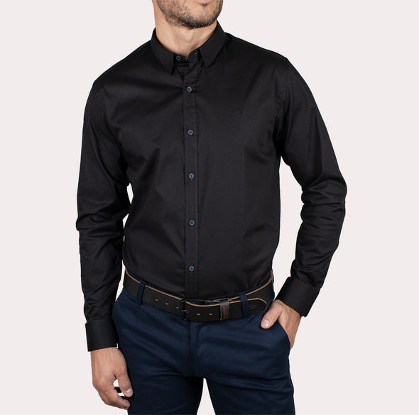 Silueta Slim - Camisa Manga Larga Fondo Entero R-1053130104