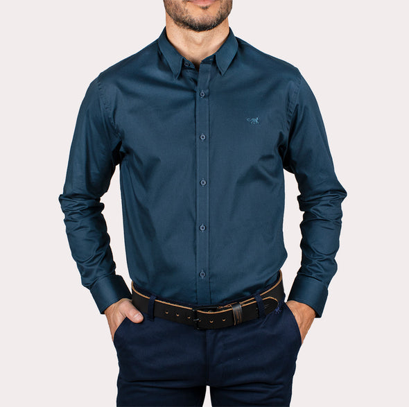 Silueta Slim - Camisa Manga Larga Fondo Entero R-1053130104