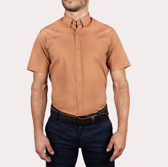 Silueta Slim - Camisa Manga Corta Fondo Entero R-1053130106