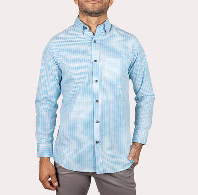 Silueta Regular - Camisa Manga Larga Cuadros R- 1053110728