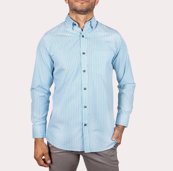 Silueta Regular - Camisa Manga Larga Cuadros R- 1053110728