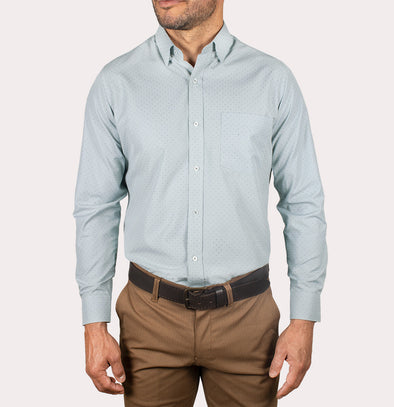 Silueta Regular - Camisa Manga Larga Dobby R- 1052110084