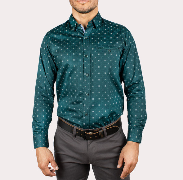 Silueta Regular - Camisa Manga Larga Estampada R-1053110715