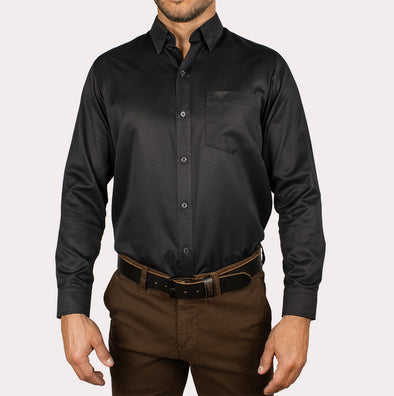 Silueta Regular - Camisa Manga Larga Dobby R-1052110073