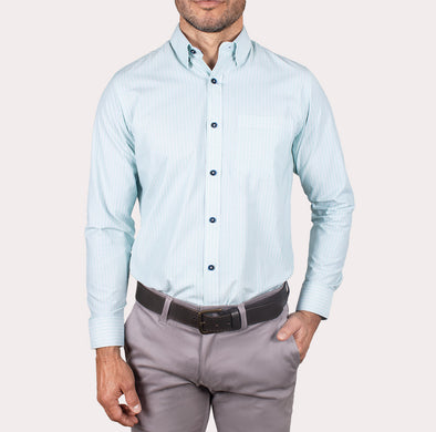 Silueta Regular - Camisa Manga Larga Rayas R- 1053110756