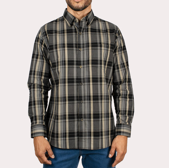 Silueta Regular - Camisa Manga Larga Cuadros R-1053110677