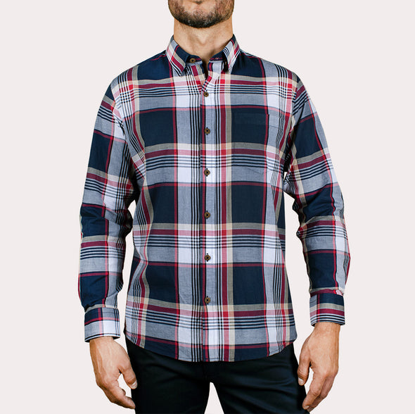 Silueta Regular - Camisa Manga Larga Cuadros R-1053110680