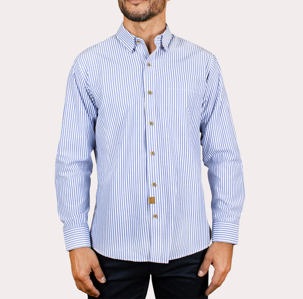 Silueta Regular - Camisa Manga Larga Rayas R-1053110675