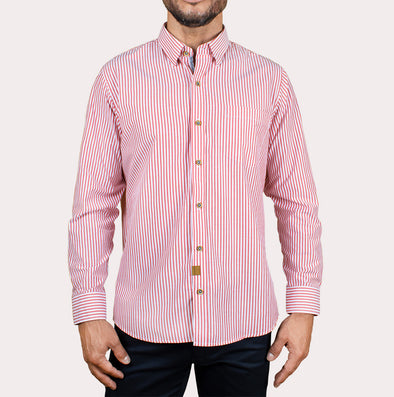 Silueta Regular - Camisa Manga Larga Rayas R-1053110675