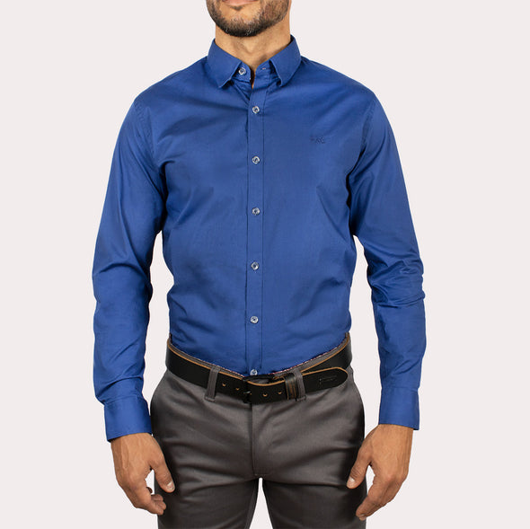 Silueta Slim - Camisa Manga Larga Fondo Entero R-1053130110