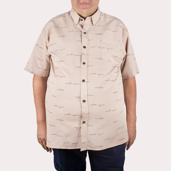 Silueta Clásica - Camisa Manga Corta Estampada R- 1053120170