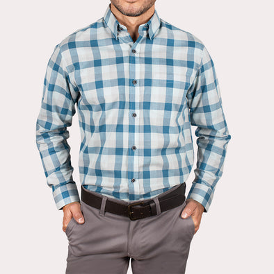 Silueta Regular - Camisa Manga Larga Cuadros R- 1053110735
