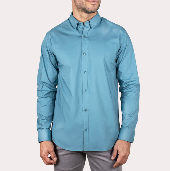Silueta Slim - Camisa Manga Larga Fondo Entero R- 1053130124