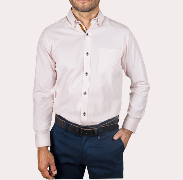 Silueta Regular - Camisa Manga Larga Dobby R- 1052110086