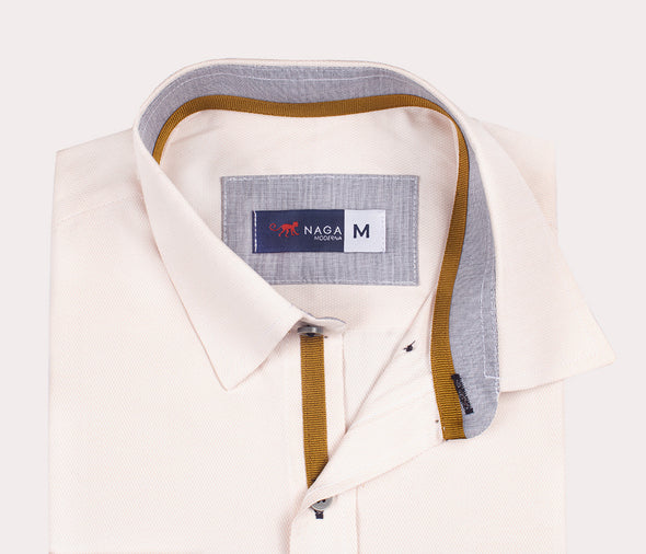 Silueta Regular - Camisa Manga Larga Dobby R- 1052110086