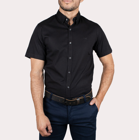 Silueta Slim - Camisa Manga Corta Fondo Entero R-1053130106