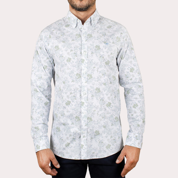 Silueta Slim - Camisa Manga Larga Estampada Flores R-1053130073