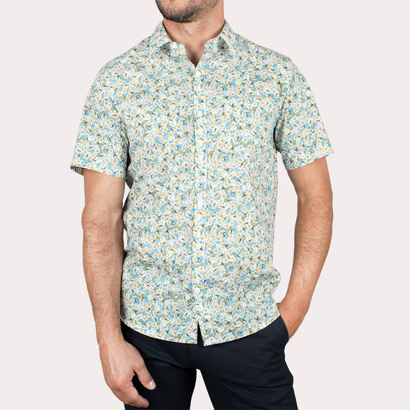 Silueta Slim - Camisa Manga Corta Estampada Flores R-1053130075