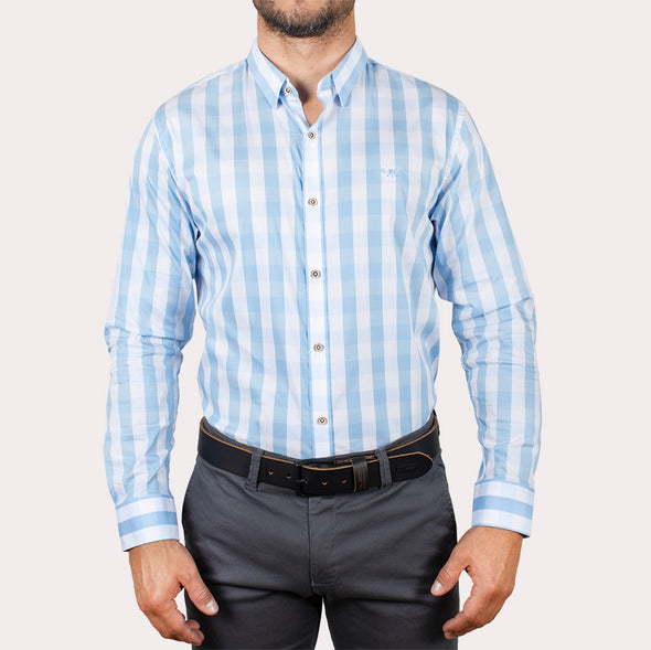 Silueta Slim - Camisa Manga Larga Cuadros R-1053130098