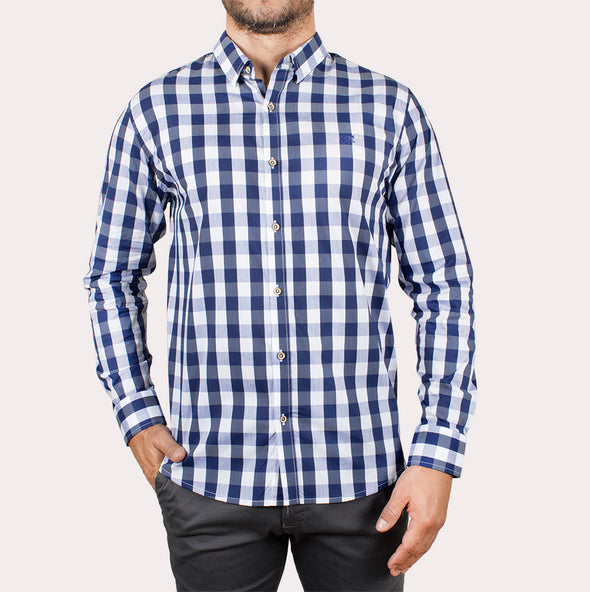 Silueta Slim - Camisa Manga Larga Cuadros R-1053130098