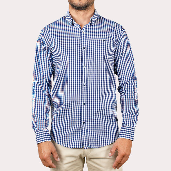 Silueta Slim - Camisa Manga Larga Cuadros R-1053130099