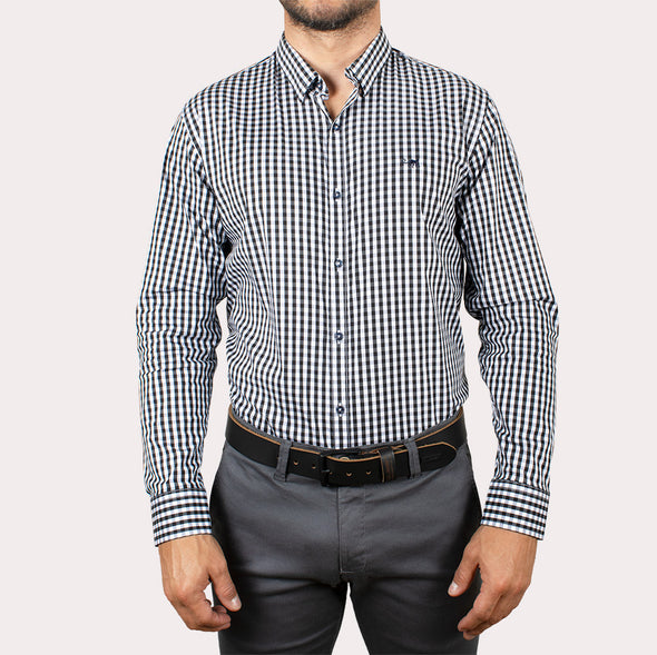 Silueta Slim - Camisa Manga Larga Cuadros R-1053130099