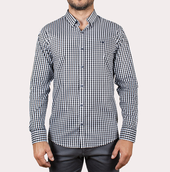 Silueta Slim - Camisa Manga Larga Cuadros R-1053130099