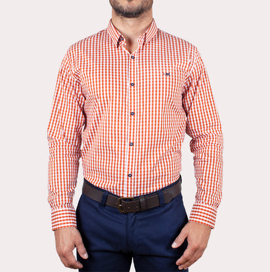 Silueta Slim - Camisa Manga Larga Cuadros R-1053130099