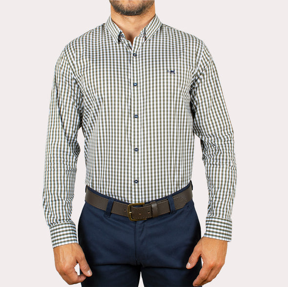 Silueta Slim - Camisa Manga Larga Cuadros R-1053130099