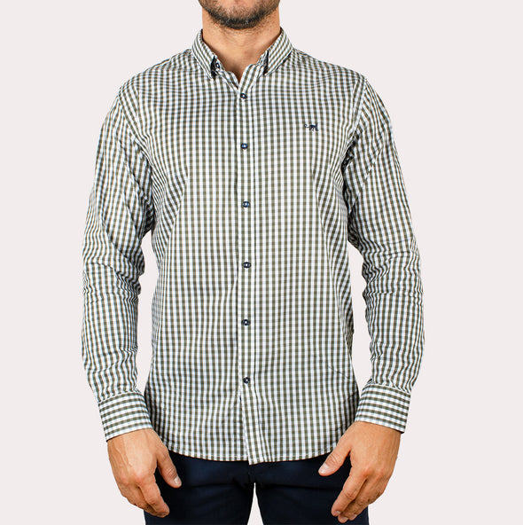 Silueta Slim - Camisa Manga Larga Cuadros R-1053130099