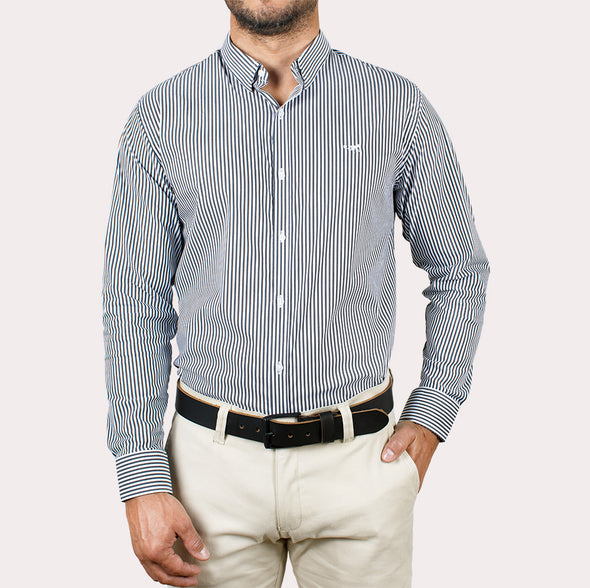 Silueta Slim - Camisa Manga Larga Rayas R-1053130100