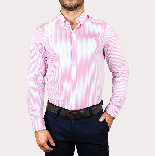 Silueta Slim - Camisa Manga Larga Rayas R-1053130100